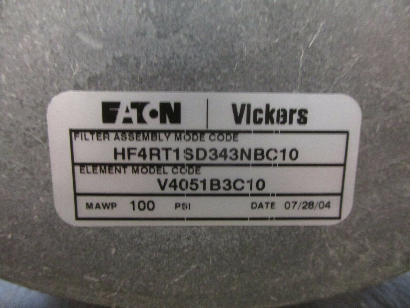 Eaton Vickers Filter HF4RT1SD343NBC10 New Surplus
