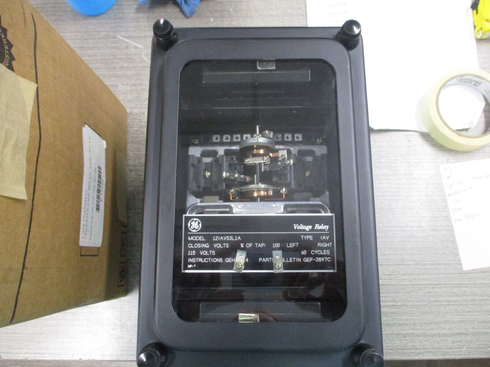 GE Type IAV Voltage Relay 12IAV53L1A 115V 60Hz New Surplus