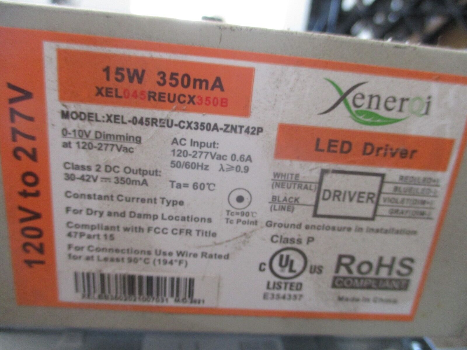 Eaton Commercial Recessed Frame HC415D010 W/ LED Driver Module New Surplus