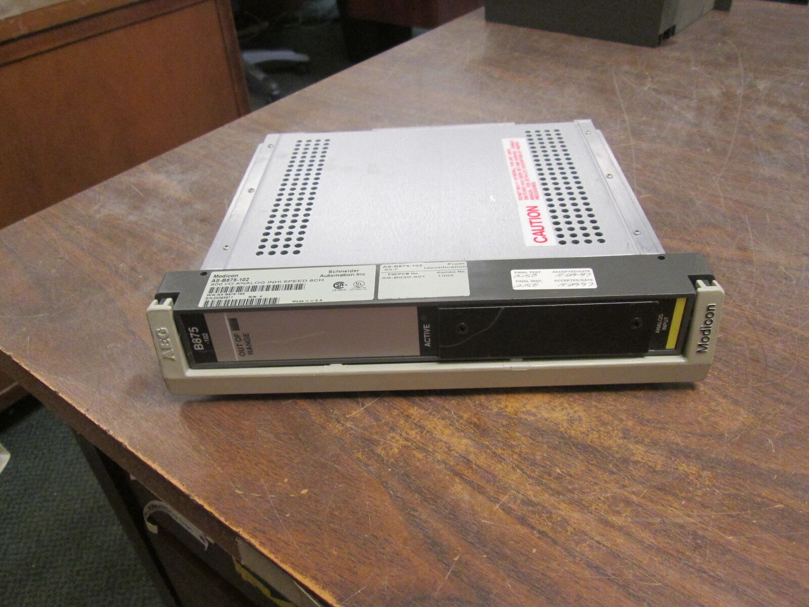 Modicon Hi Speed Analog Input Module AS-B875-102 Rev. F 8ch Used