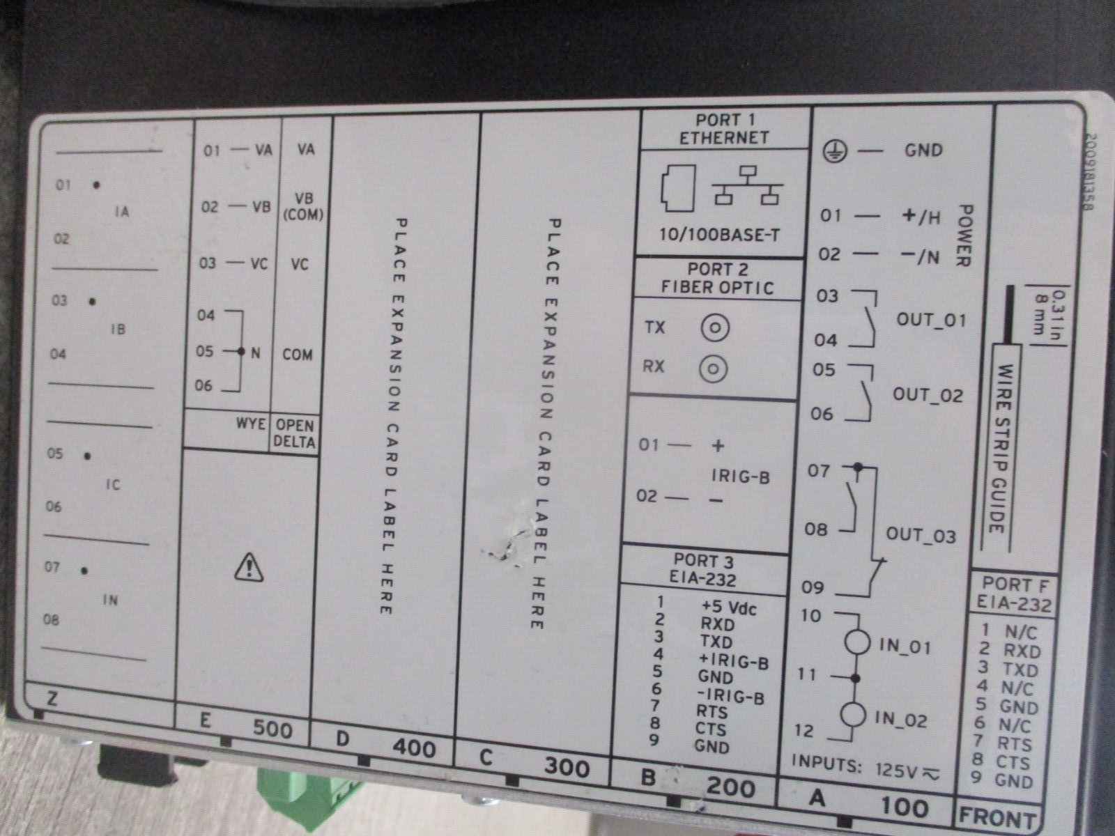 Schweitzer SEL-751A Feeder Protection Relay 751A01A0X0X71850000 Used