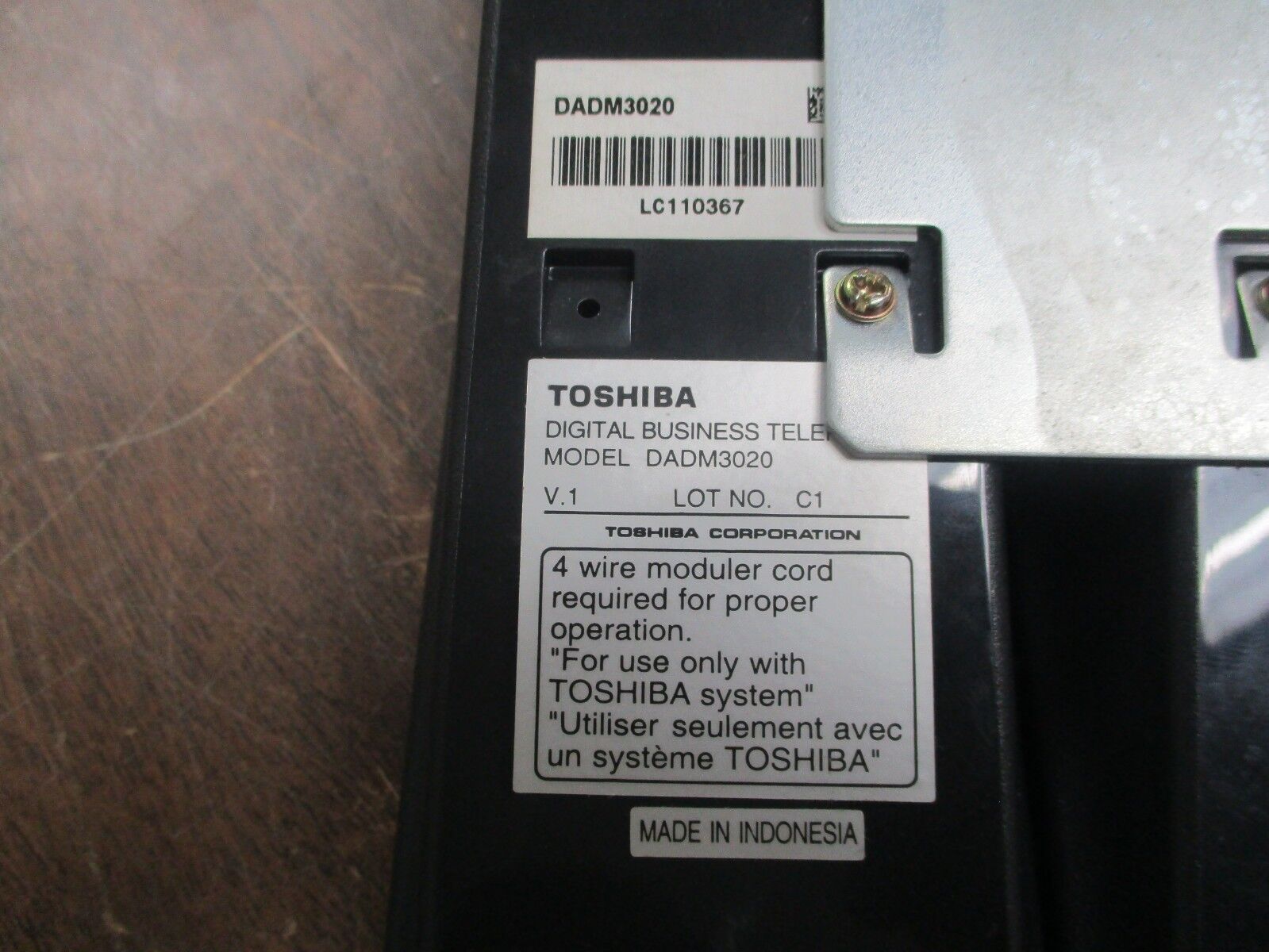 Toshiba Large Display Business Telephone With Add On DKT3014-SDL DADM3020 Used