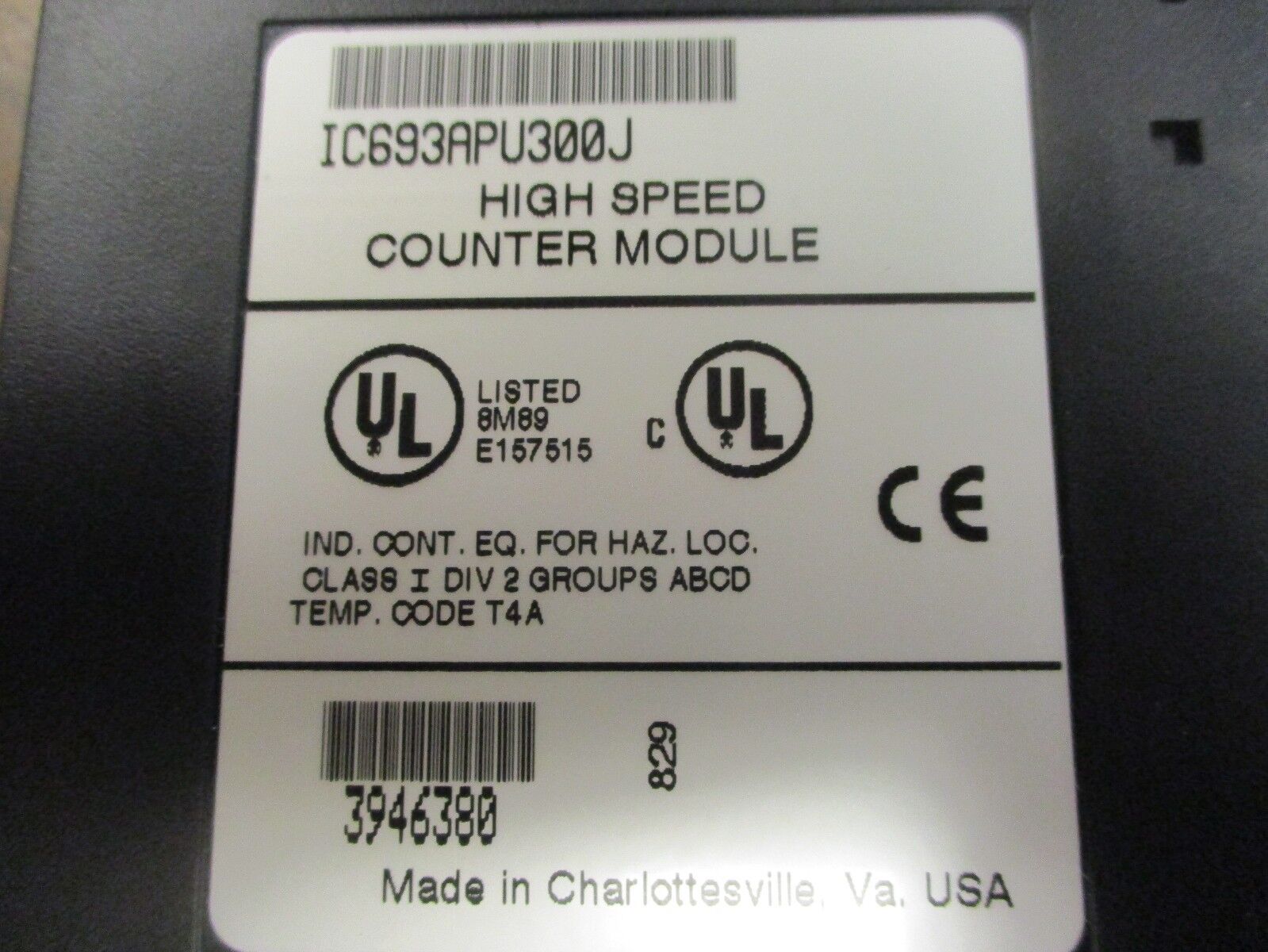 GE Fanuc High Speed Counter Module IC693APU300J Used