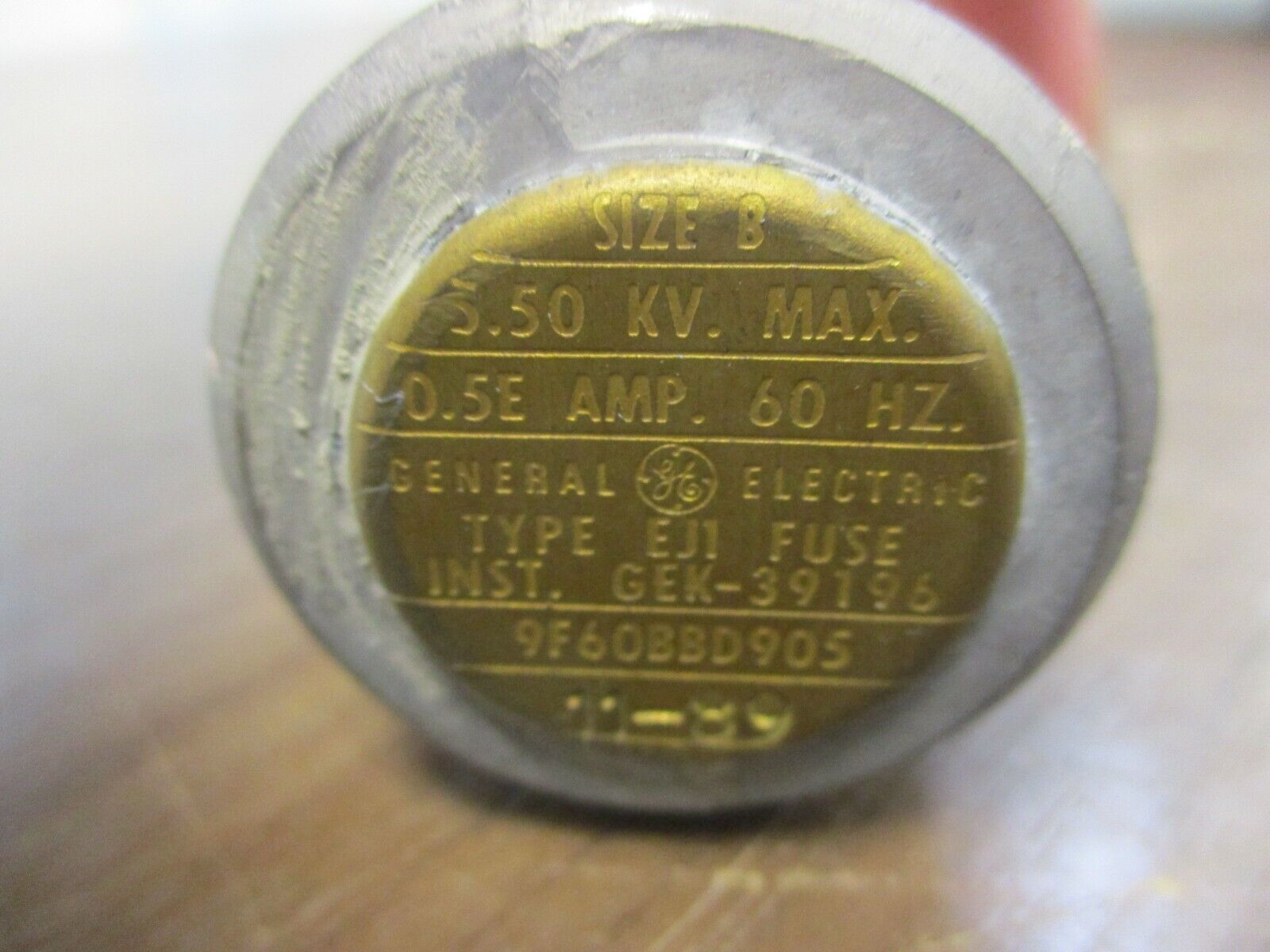 GE Type EJ1 Fuse 9F60BBD905 0.5E 5.5kV 60Hz Used