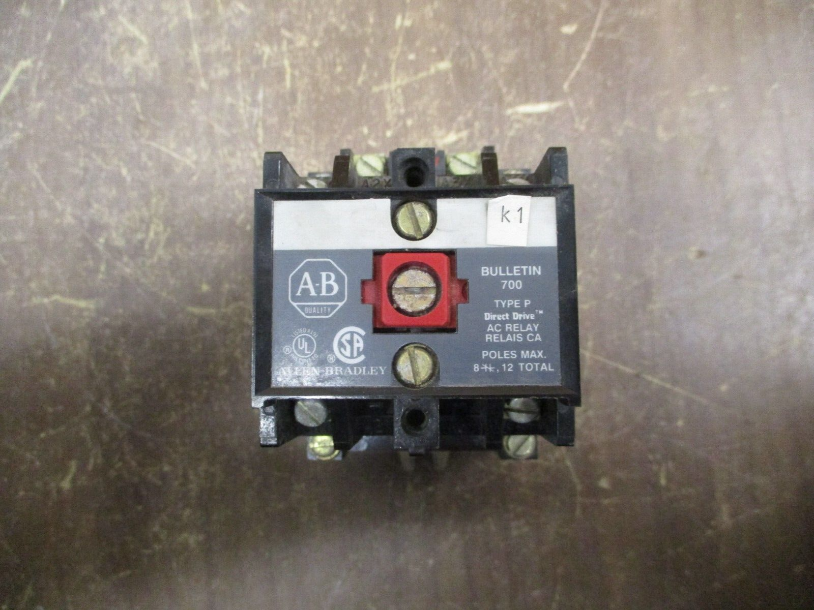 Allen-Bradley AC Relay 700-P200A1 115-120V Coil 10A 600V *Lot of 2* Used