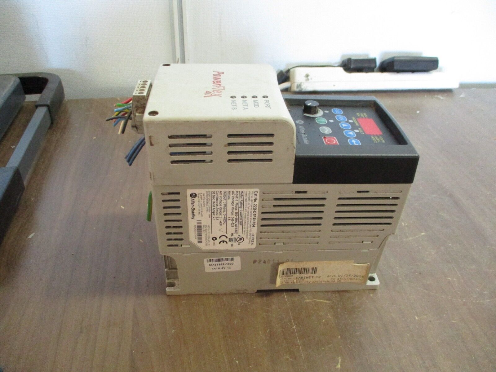 Allen-Bradley PowerFlex 40 AC Drive 22B-D1P4N104 0.5HP 3Ph Used