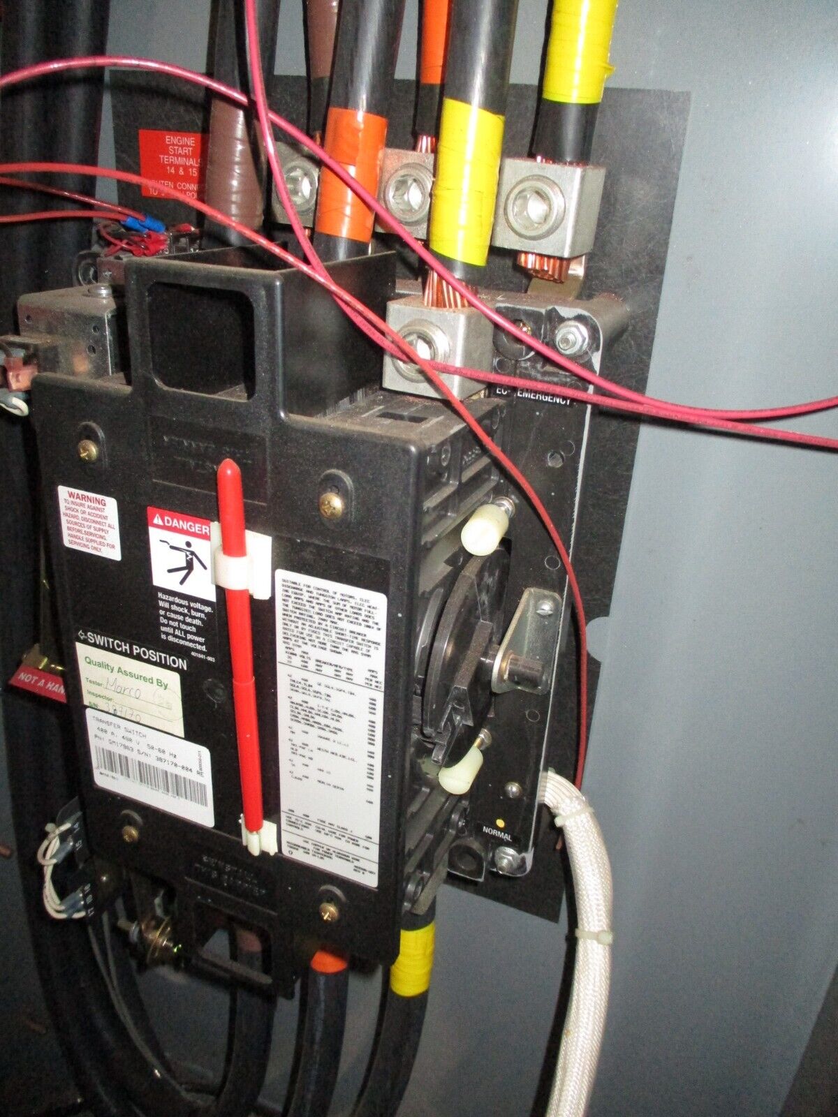 Kohler Automatic Transfer Switch KCT-AMTA-0400S 400A 480V 3Ph 4W 3P 60Hz Used