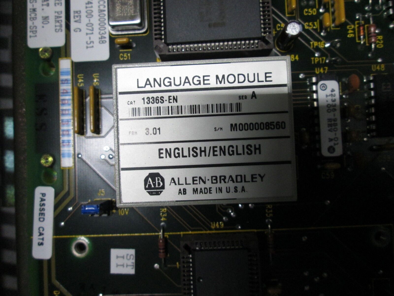 Allen-Bradley 1336 Plus AC Drive w/ Bypass 1336S-B015-AN-EN-L6 15HP 3Ph Used