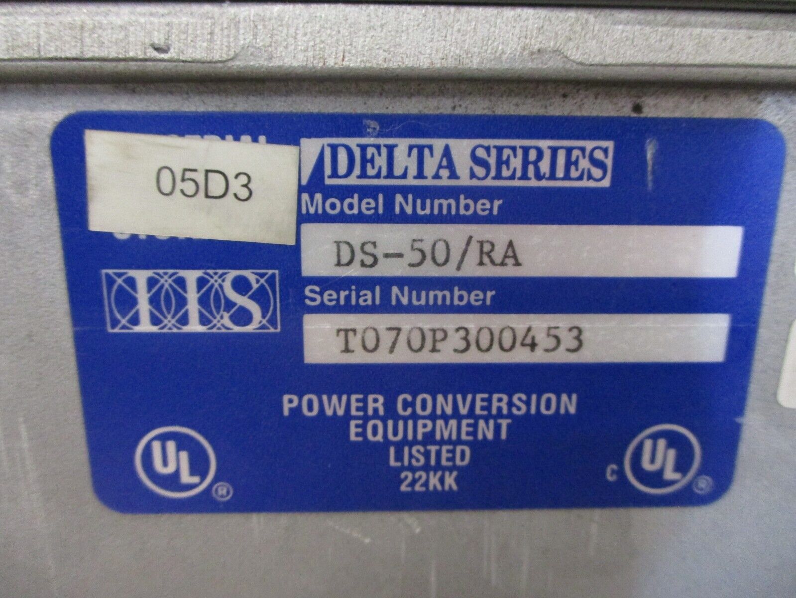 Industrial Indexing Systems Delta Servo Drive DS-50/RA *Chipped Corner* Used