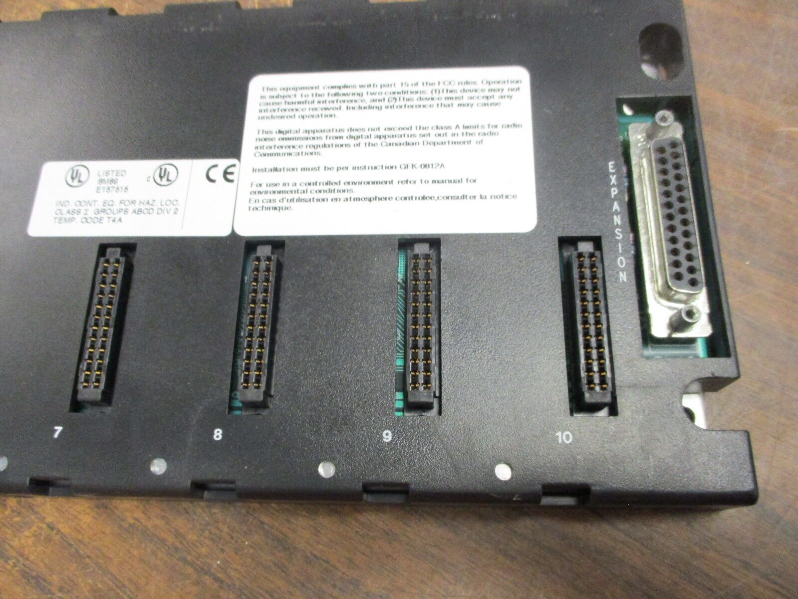 GE Fanuc 10-Slot Expansion Base IC693CHS391H Used