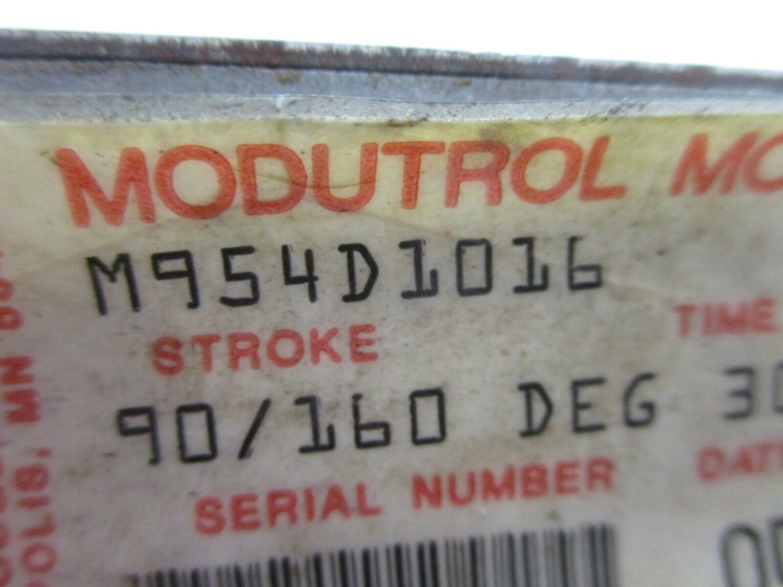 Honeywell Modutrol Motor M954D1016 24V 50/60Hz 0.80A 18W Stroke: 90/160° Used