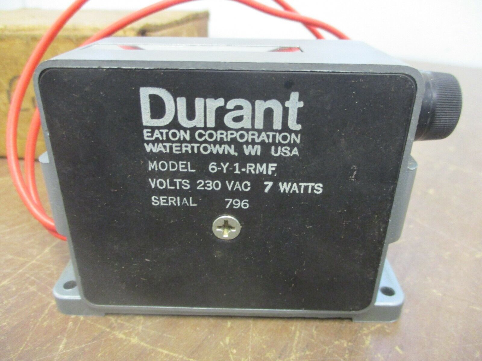 Eaton Durant Electric Counter 6-Y-1-RMF 230VAC 7W New Surplus