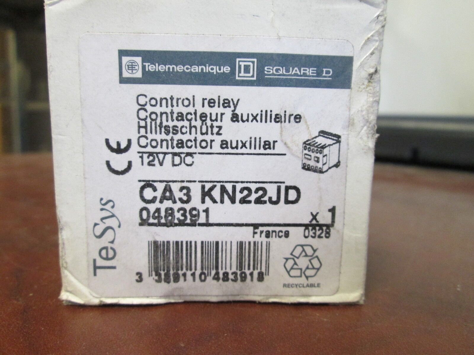 Telemecanique Control Relay CA3KN22JD 12V DC New Surplus
