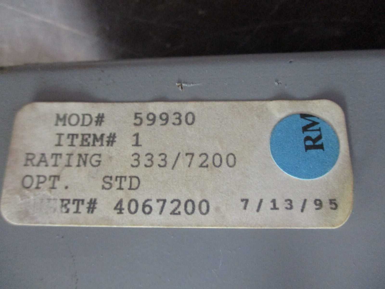 Siemens Accu/Stat MJ-X Voltage Regulator Control Panel 59930 Used