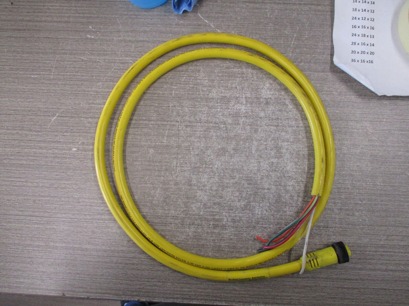 Woodhead Brad Connectivity Cordset 105000A01F060 5p Female Straight Used