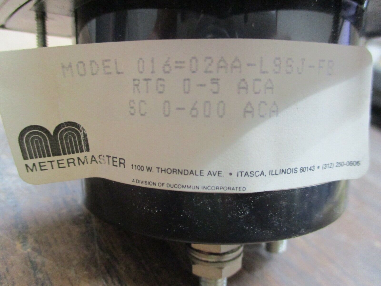 Crompton AC Ammeter 016-02AA-LSSJ-FB Range: 0-600A Used