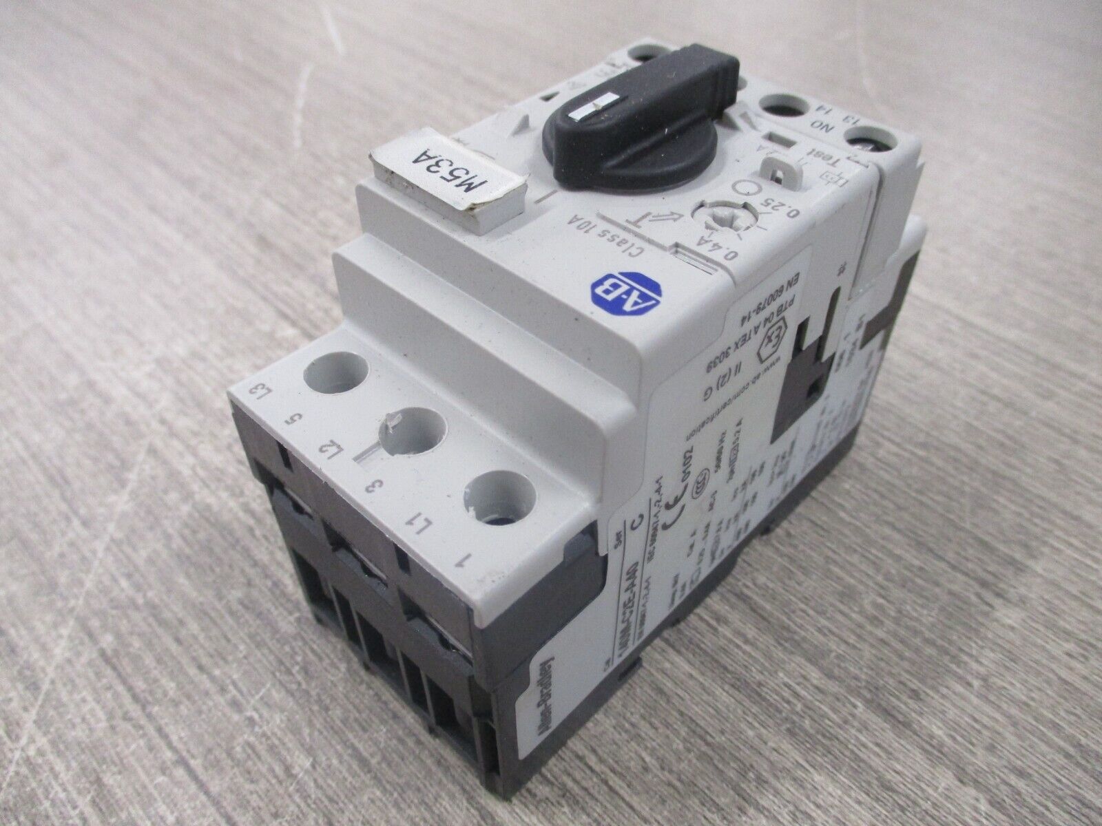 Allen-Bradley Manual Motor Protector 140M-C2E-A40 Ser. C Trip: 0.25-0.4A Used