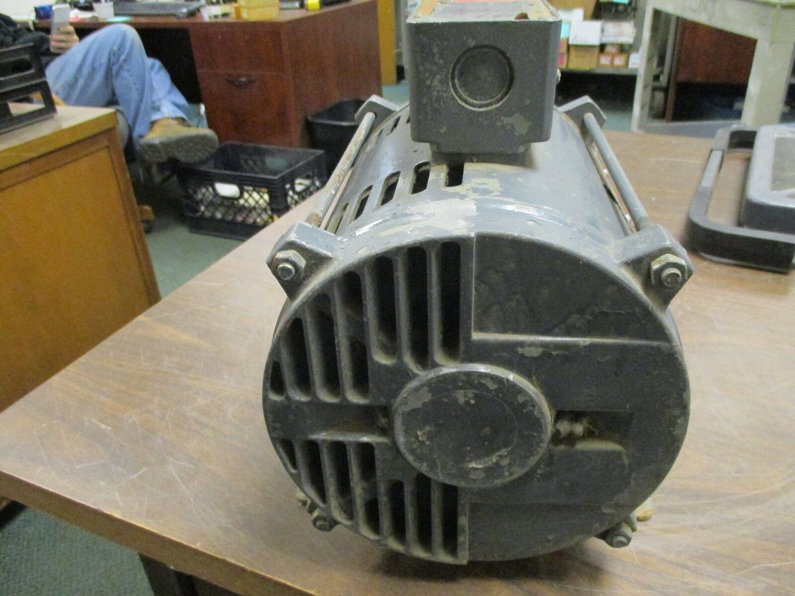 GE AC Motor 5K184AW221Y 5HP 1735RPM Frame: 184T 208-230/460V 14.8-14.6/7.3A Used