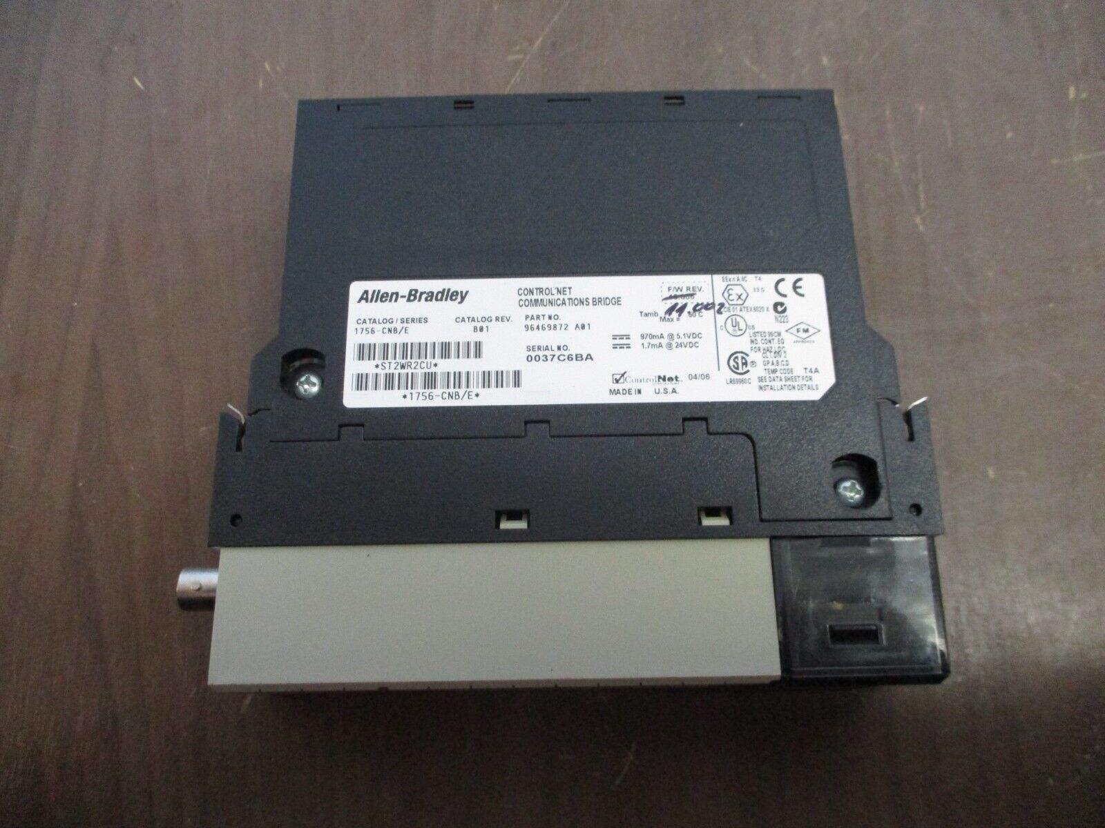 Allen-Bradley ControlNet Comm. Bridge Module 1756-CNB Ser. E Rev. B01 Used