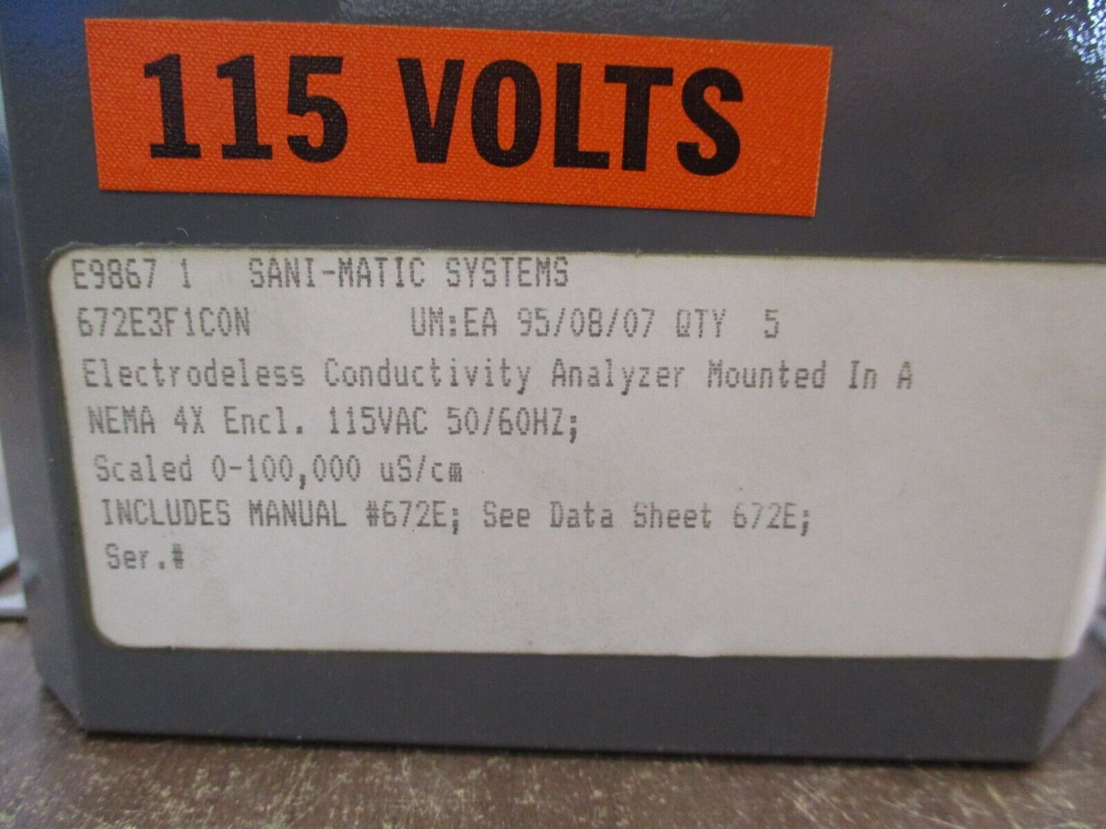 Great Lakes Instruments Model 672E Conductivity Analyzer 672E3F1C0N 115V 50/60Hz