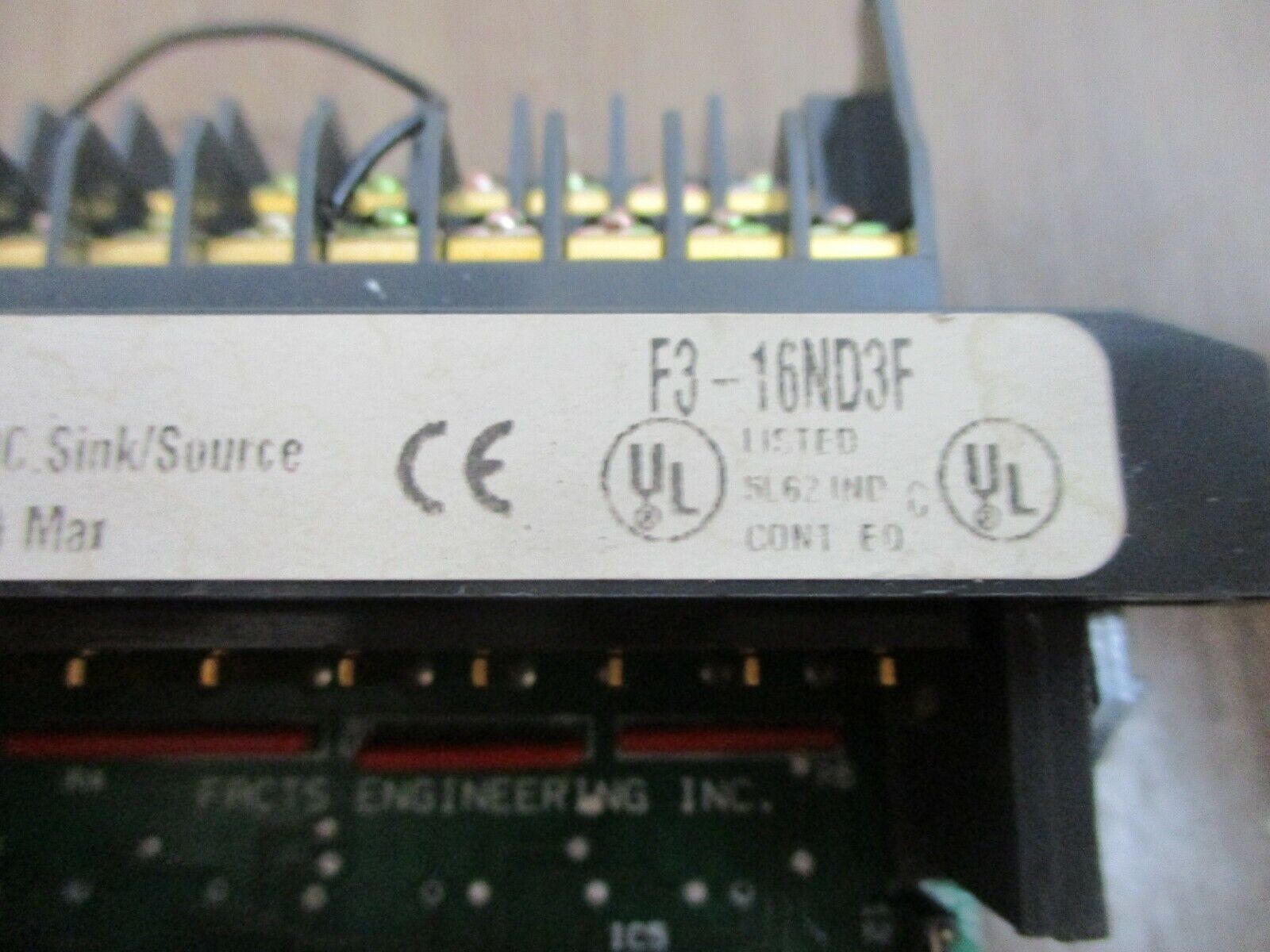 Facts Engineering Sink/Source Input Module F3-16ND3F 12-24VDC Used