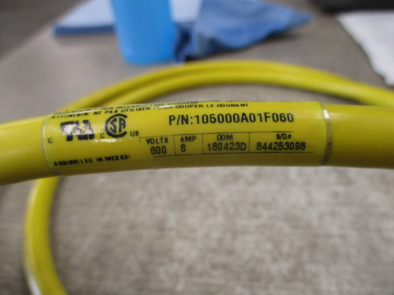 Woodhead Brad Connectivity Cordset 105000A01F060 5p Female Straight Used