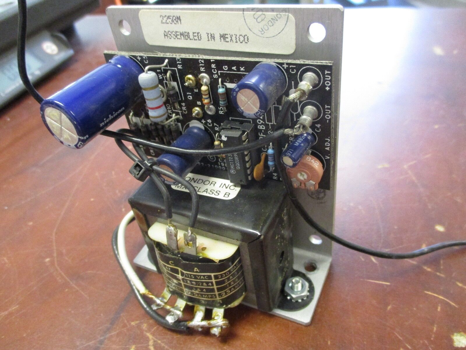 Condor DC Power Supply A24-0.225 Input: 115/230VAC Output: 24VDC 0.225A Used