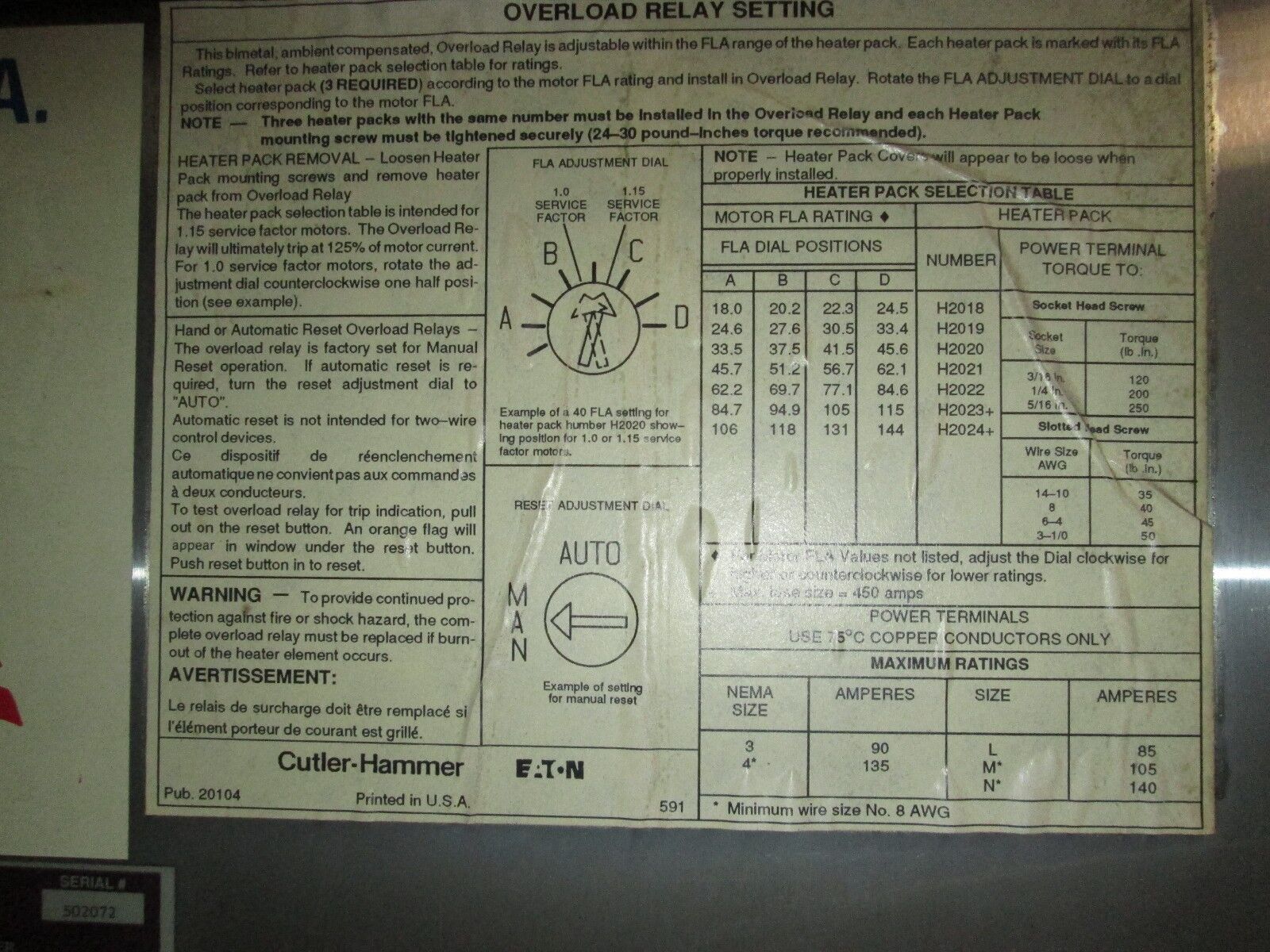 Benshaw 4X AC Drive CFRS6 125HP 575V Stainless Steel Enclosure nema 4x Used