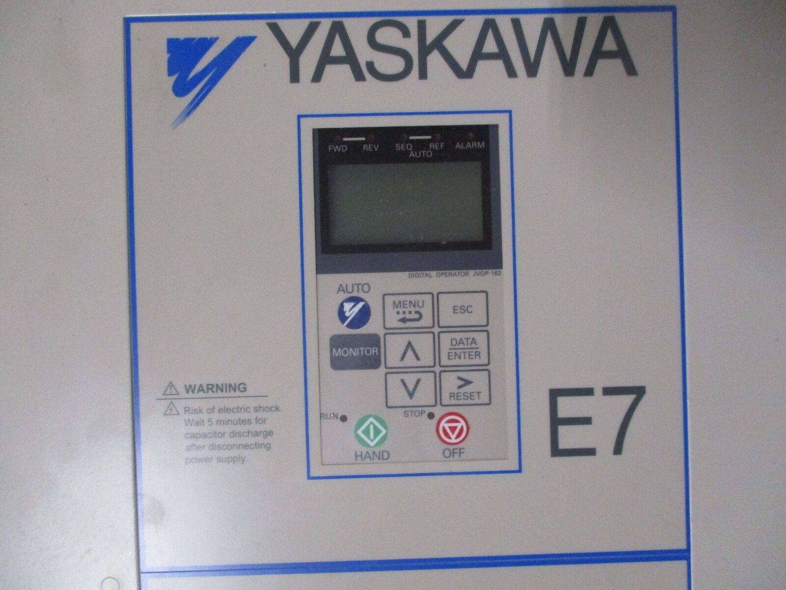 Yaskawa E7 AC Drive w/ Breaker Disconnect E7CVB007CFX 5HP 3Ph Used