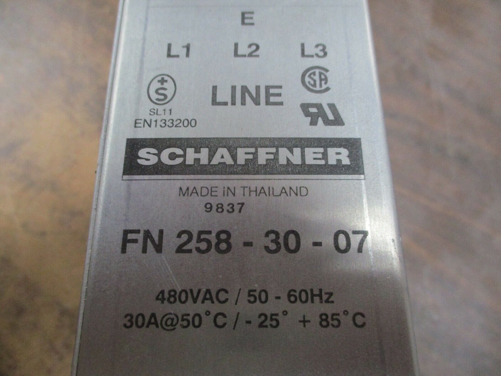 Schaffner Power Line Filter FN 258-30-07 480VAC 50-60Hz 30A Used