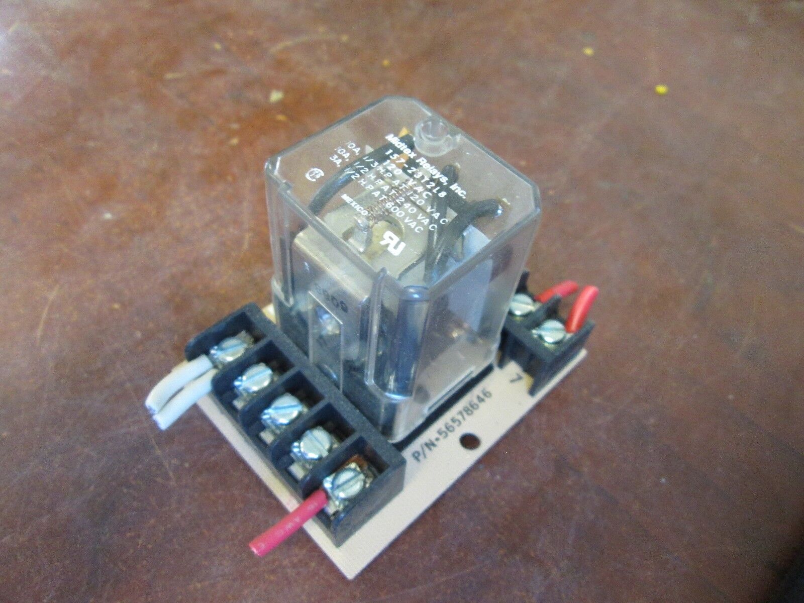 Midtex Relay w/ Base 157-23T2LB Autocon 56578646 Base 120VAC Used