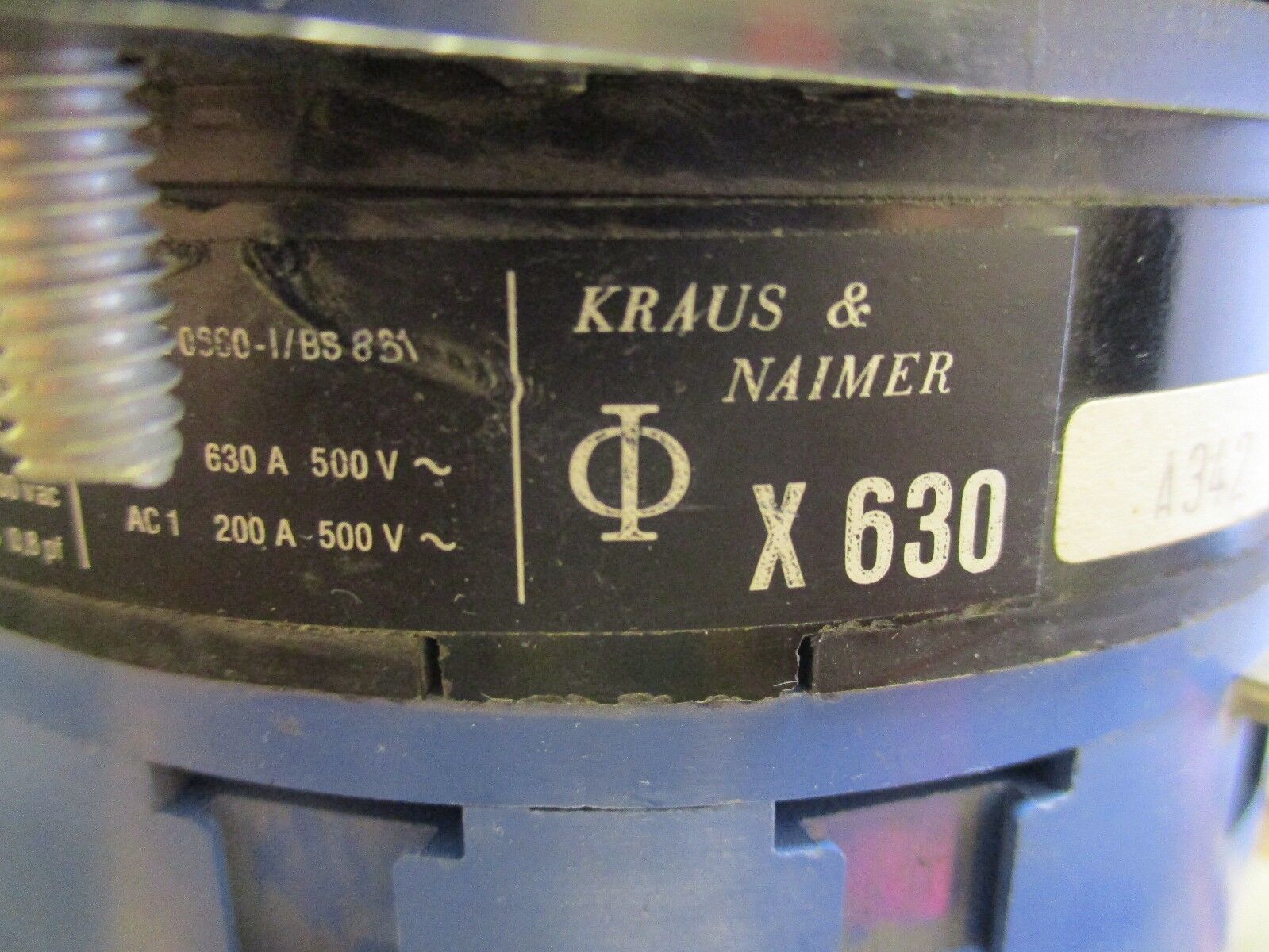 Kraus & Naimer Rotary Switch X-630 630A 600V Used