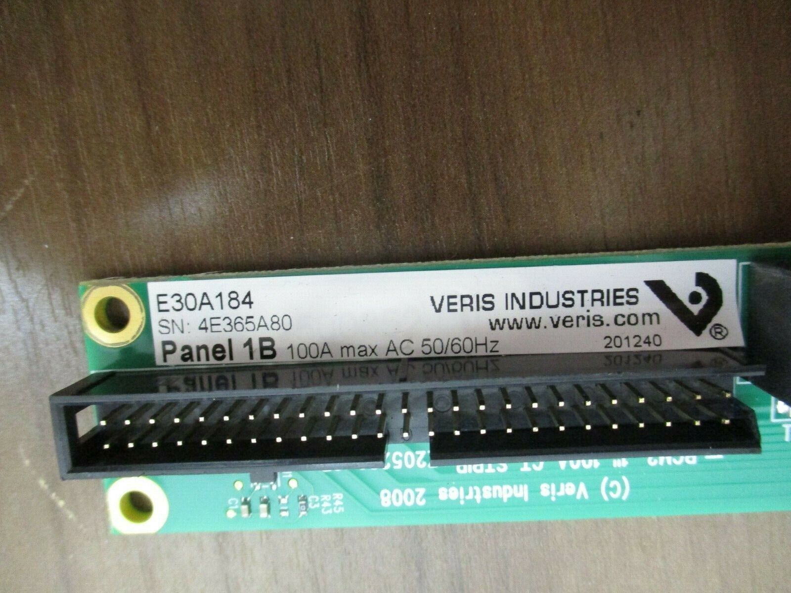 Veris Panel 1B CT Strip E30A184 100A 50/60Hz Used