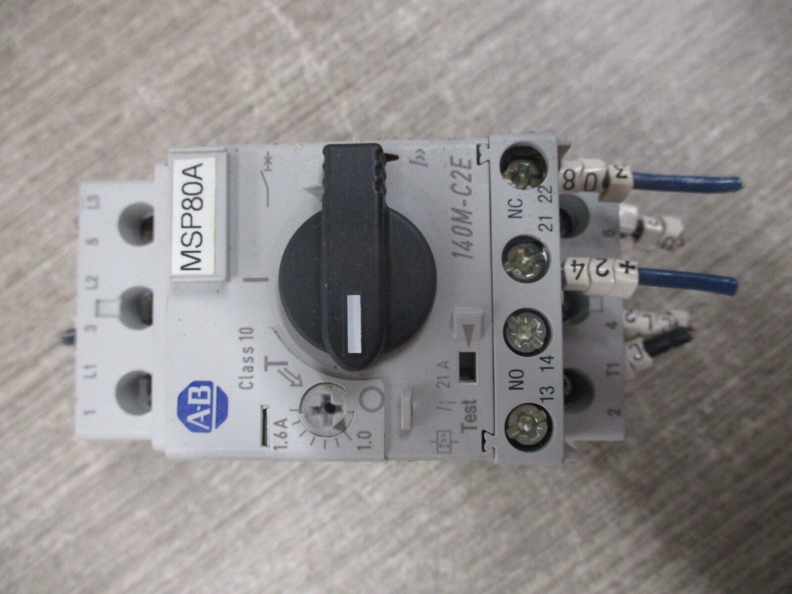 Allen-Bradley Manual Motor Protector 140M-C2E-B16 Ser. C Trip: 1.0-1.6A 600V Use