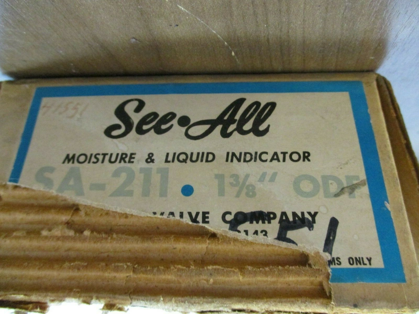 Sporlan See-All Moisture & Liquid Indicator SA-211 1 3/8" ODP New Surplus