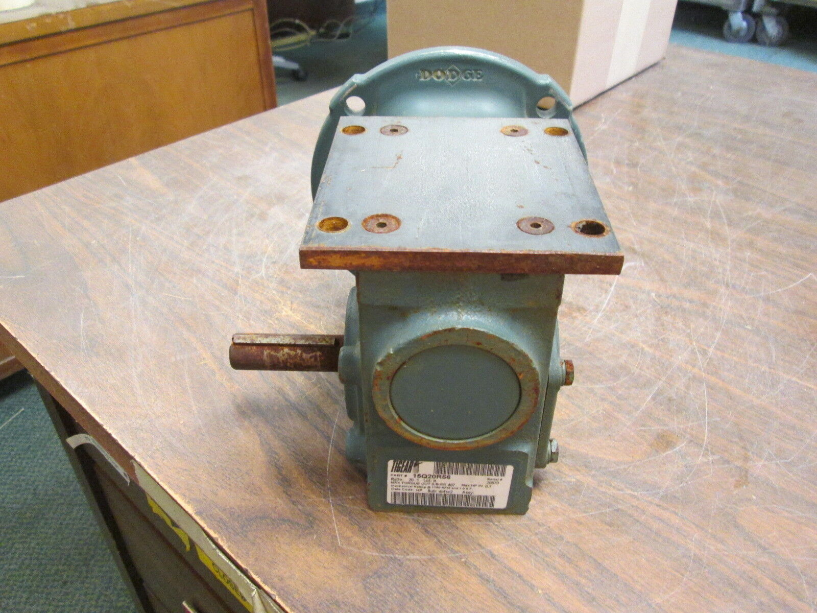 Dodge Tigear 2 Reducer 15Q20R56 Ratio 20:1 407 LB/In Torque Out 0.7HP In Used