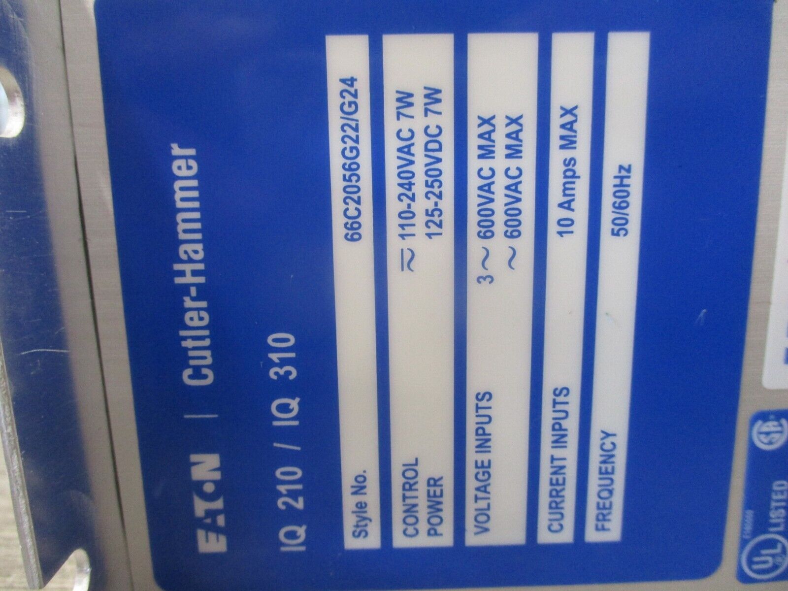 Eaton IQ210 / IQ310 Power Meter 66C2056G22/G24 Display Part#: 66B2051G01