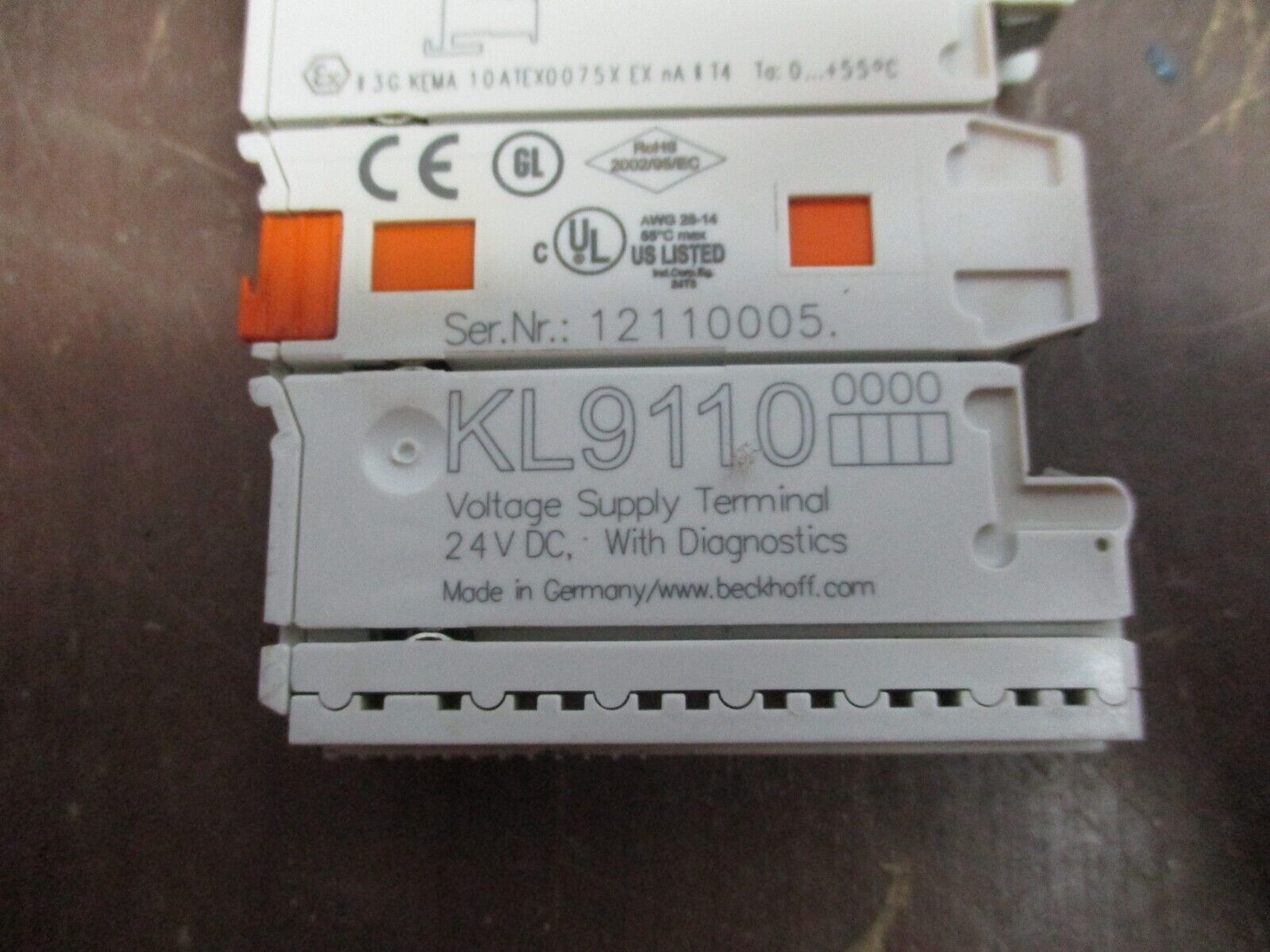 Beckhoff Voltage Supply Terminal KL9110 24VDC w/ Diagnostics Used
