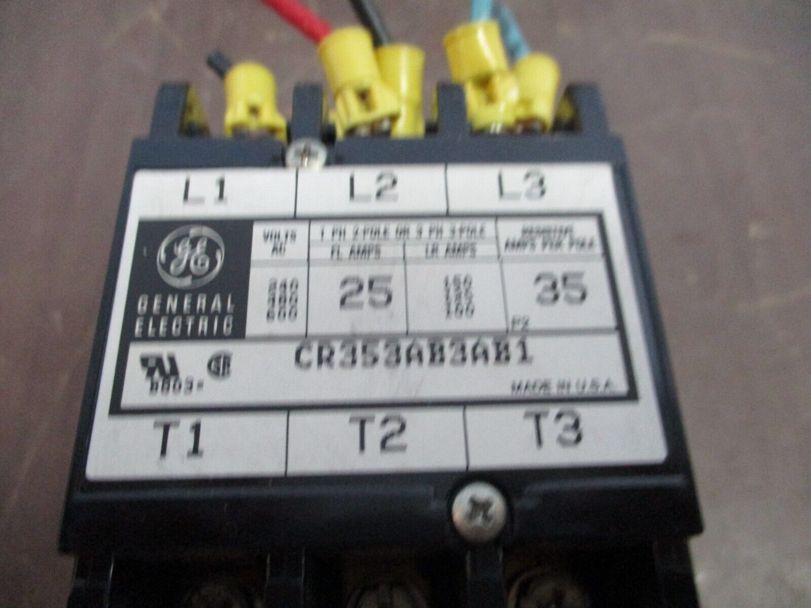 GE Contactor CR353AB3AB1 240V Coil 25A 600V Used