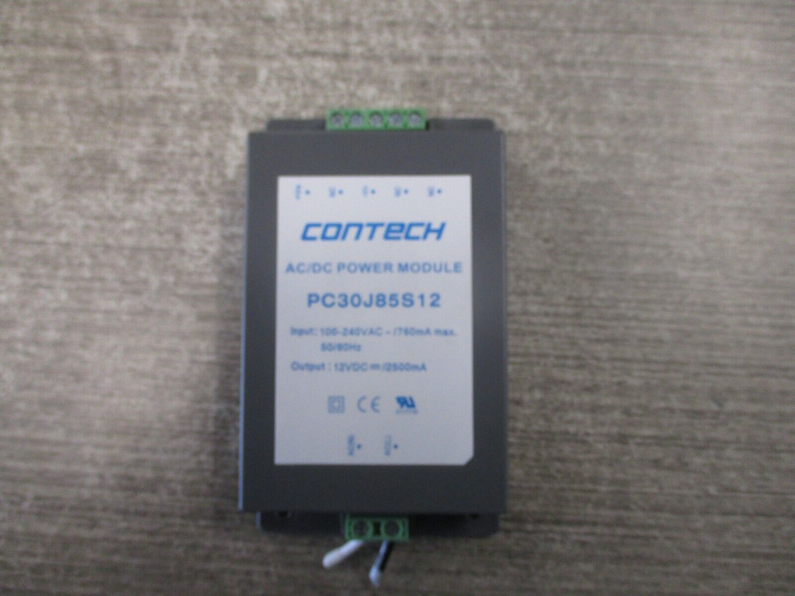 Contech AC/DC Power Module PC30J85S12 Input: Output: Used