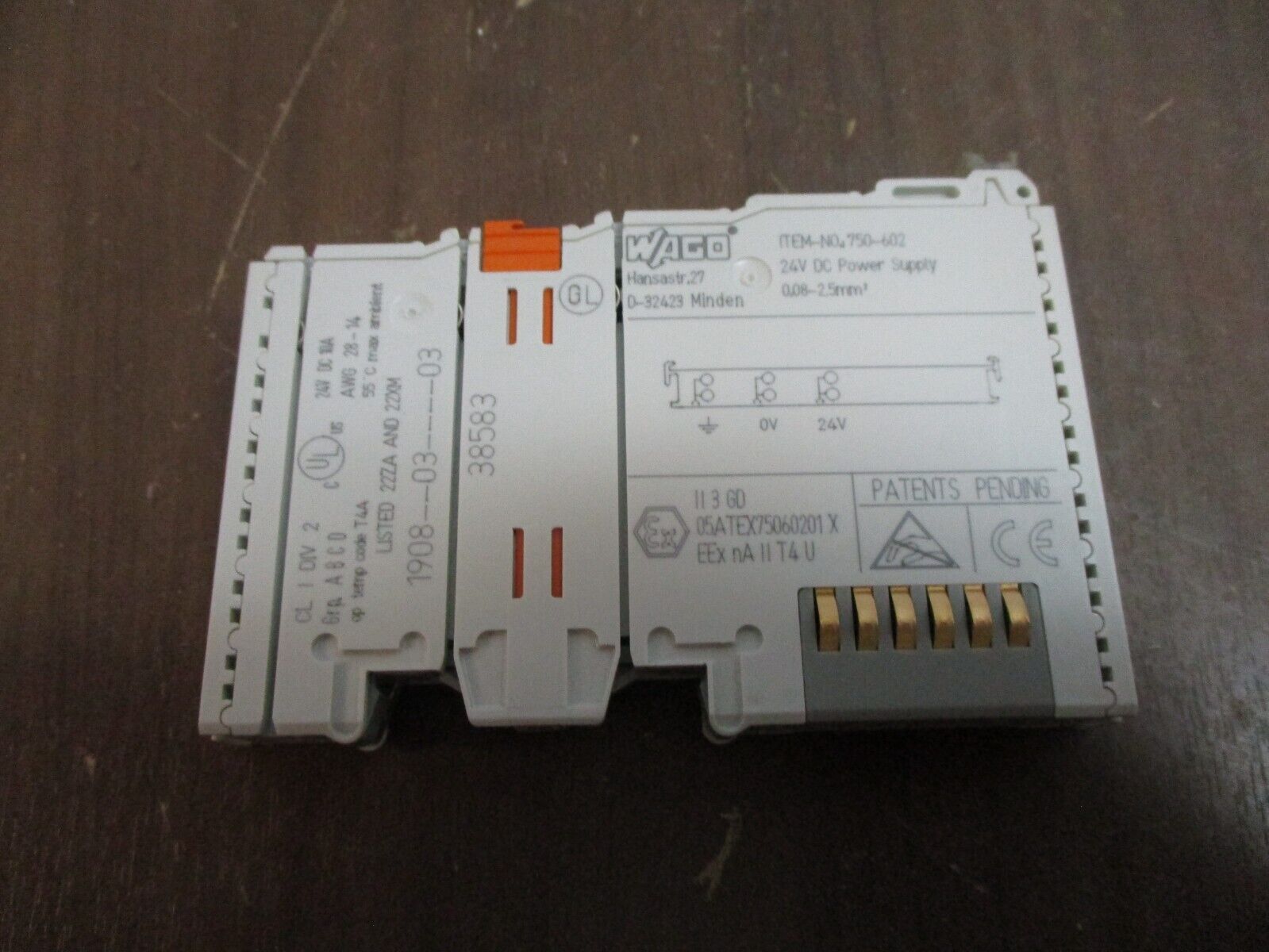 Wago Power Supply Module 750-602 24VDC Used
