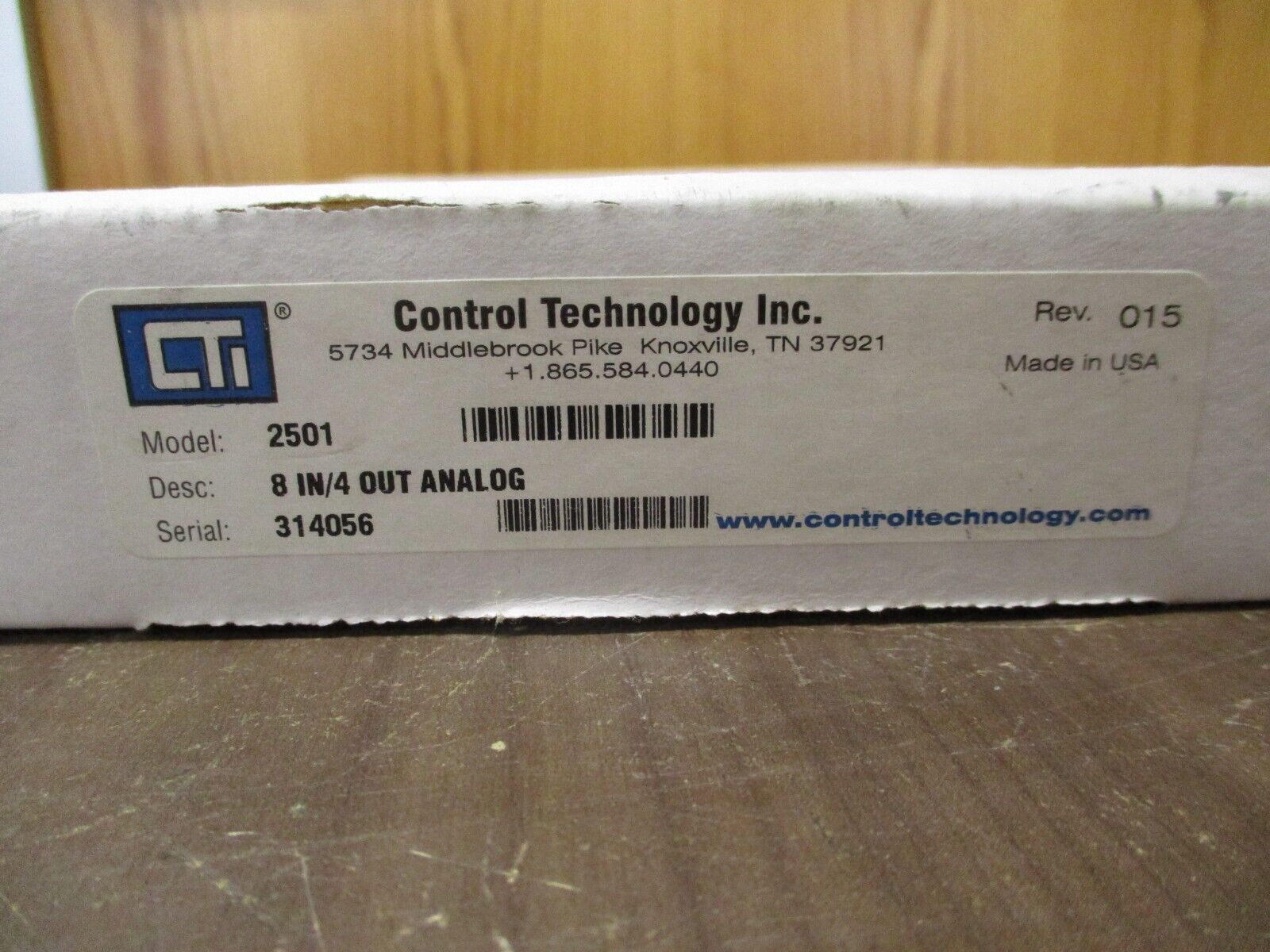 Control Technology Analog I/O Module 2501 Rev. 015 8 In / 4 Out New Surplus