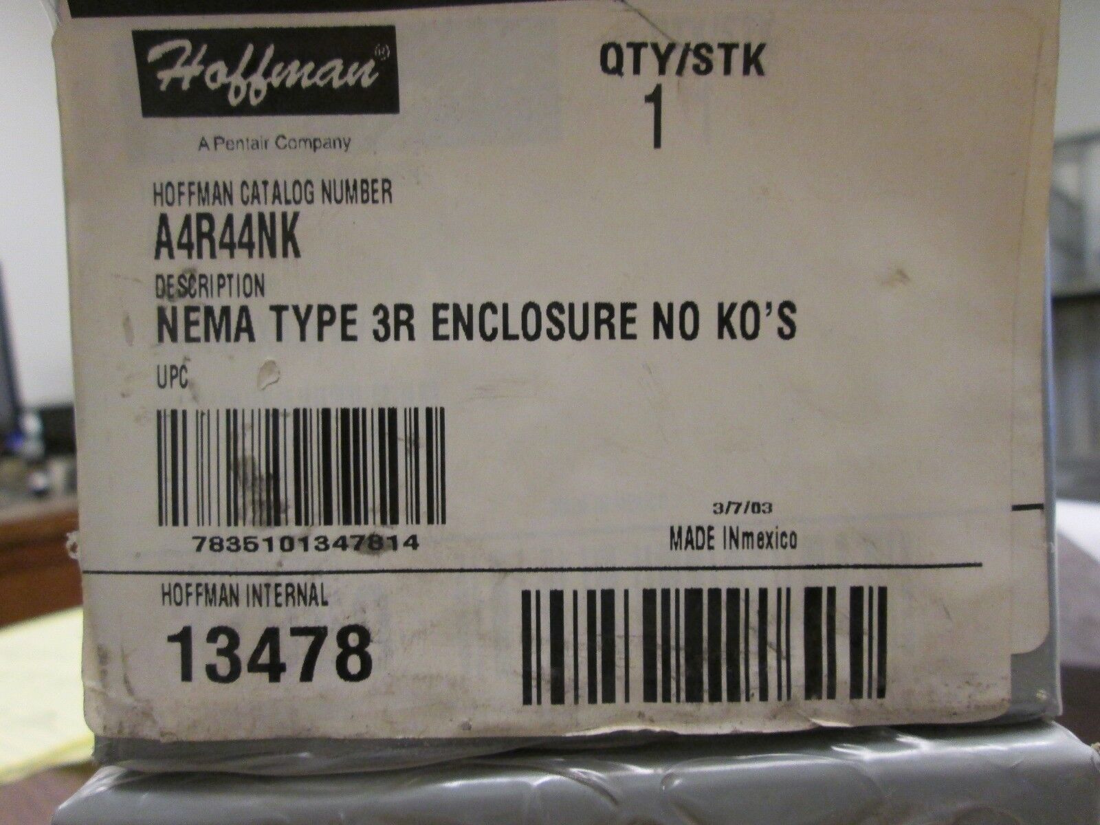 Hoffman 3R Enclosure A4R44NK Nema 3R Enclosure *Lot of 2* New Surplus