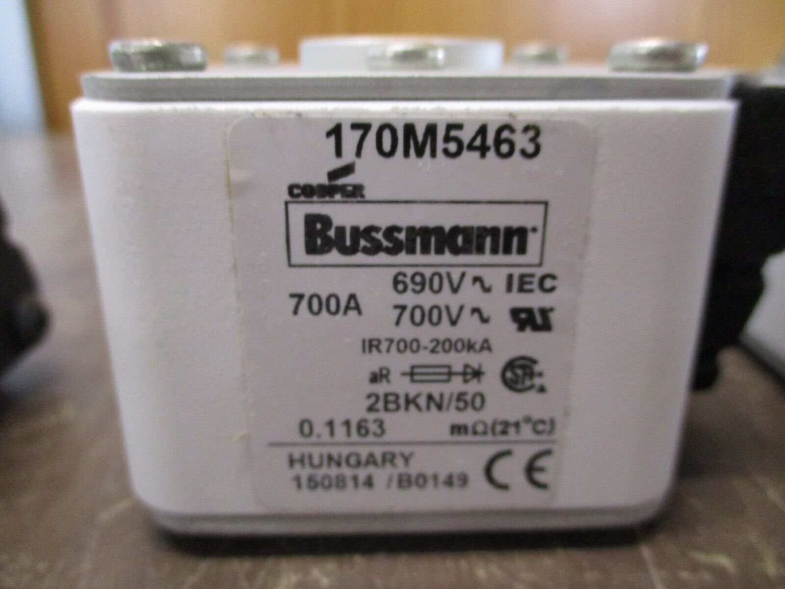 Cooper Bussmann Fuse 170M5463 700A 690V *Box of 3* New Surplus