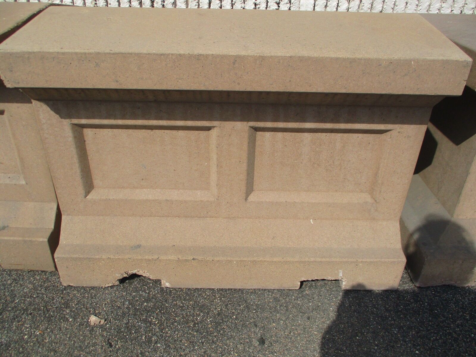 Petersen Decorative Concrete Security Barriers 4' Long 30" Wide 35" Tall Used