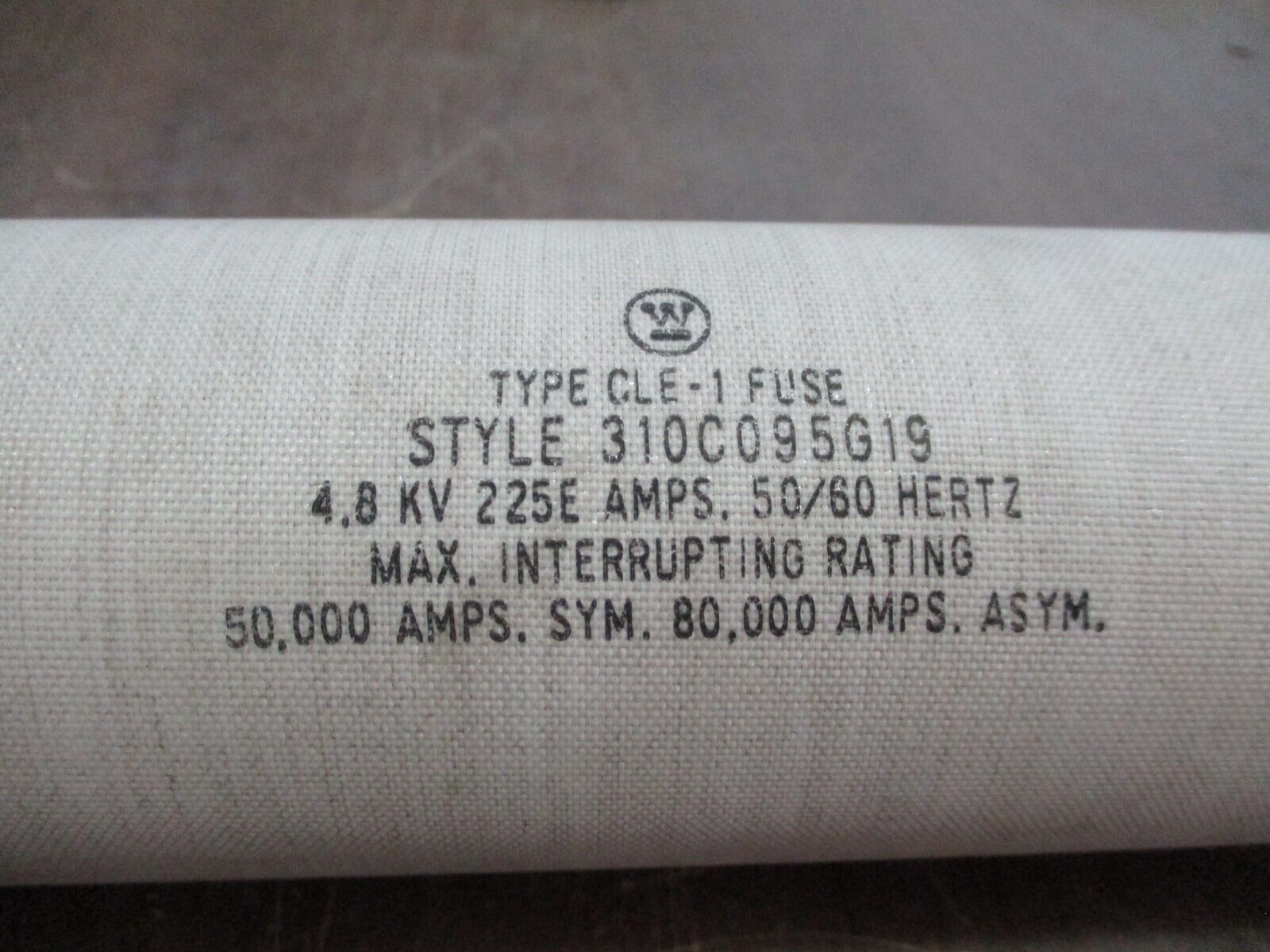 Westinghouse Type CLE-1 Fuse 310C095G19 225E 4.8kV 50/60Hz Used