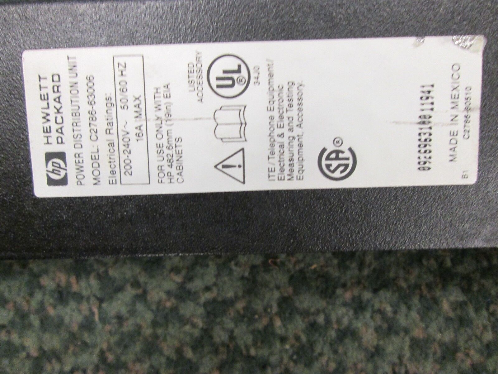 HP Power Distribution Unit, C2786-63006, 200-240V, 16A, Used