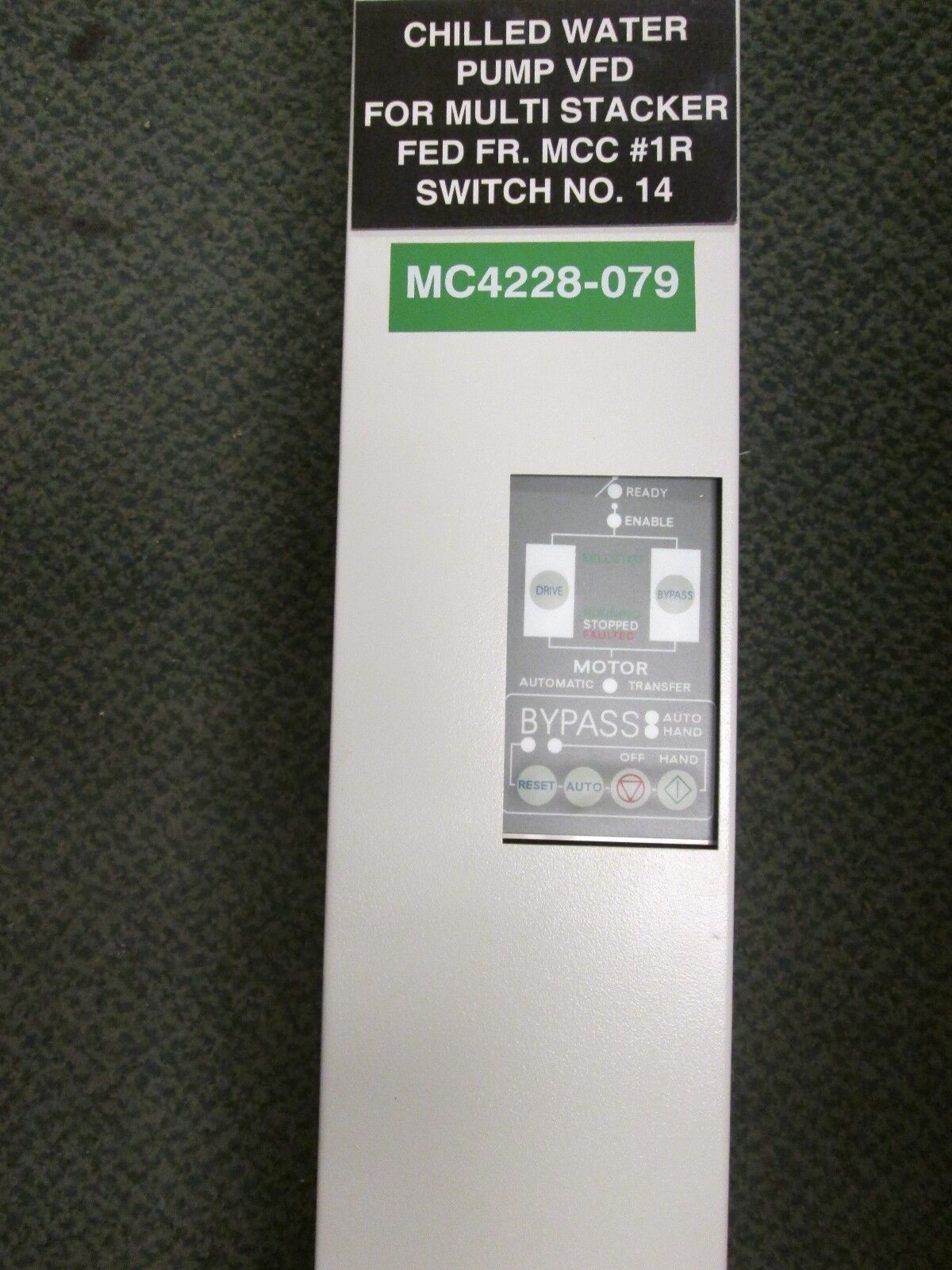 ABB ACH550 AC Drive with Bypass ACH550-VD-03A3-4+F267 1.5HP Used