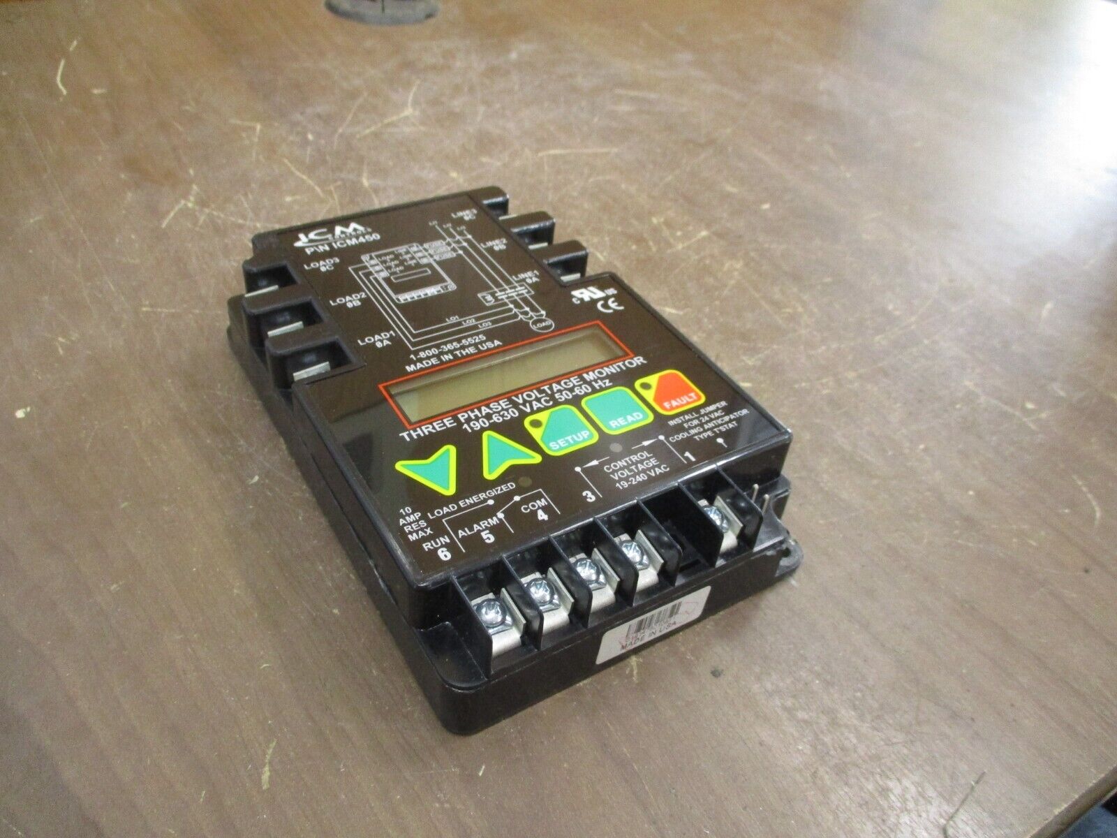 ICM Controls 3Ph Voltage Monitor ICM450 190-630V 50-60Hz Used