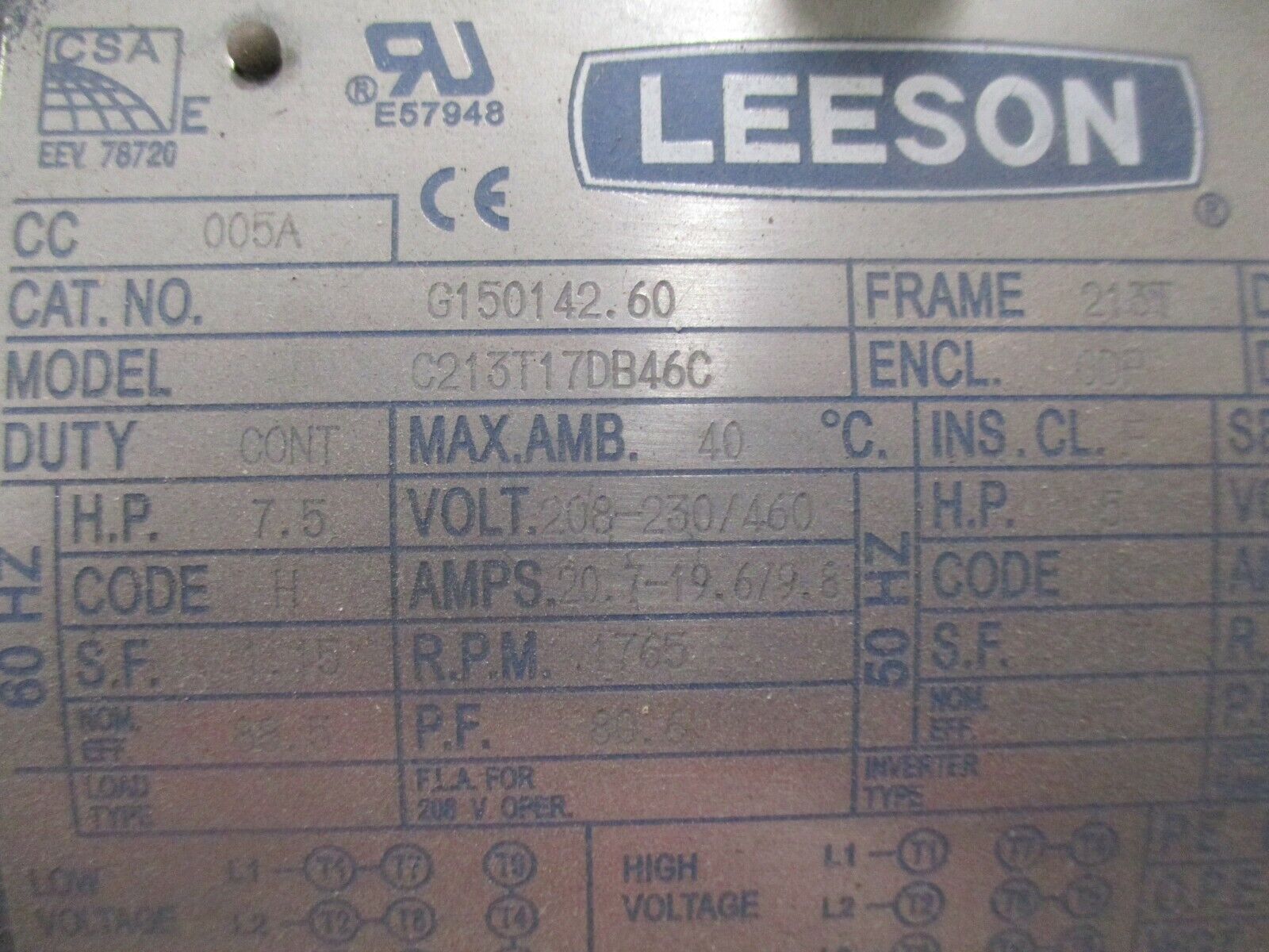 Ingersoll-Rand T30 Duplex Air Compressor T307120T 7.5HP 208-230/460V Used